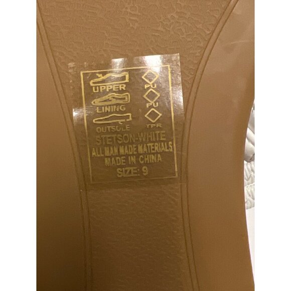 NEW Azelea Wang Women's Sandals Stetson White Slip On Flats Strappy Size 9 - Picture 7 of 7